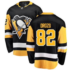 Men's Jan Drozg Pittsburgh Penguins Breakaway Home Jersey - Black