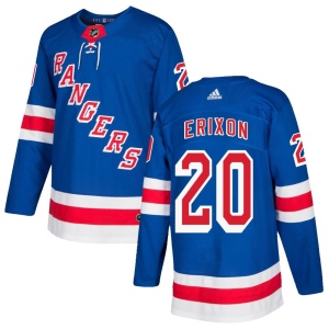 Men's Jan Erixon New York Rangers Authentic Home Jersey - Royal Blue