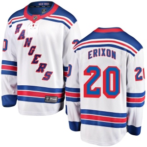 Men's Jan Erixon New York Rangers Breakaway Away Jersey - White