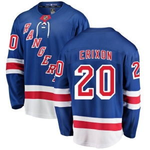 Men's Jan Erixon New York Rangers Breakaway Home Jersey - Blue