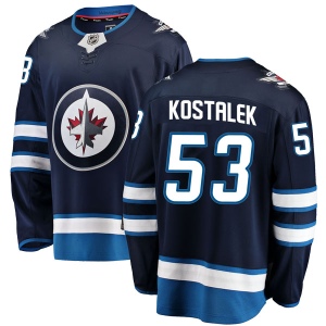 Men's Jan Kostalek Winnipeg Jets Breakaway Home Jersey - Blue