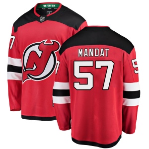 Men's Jan Mandat New Jersey Devils Breakaway Home Jersey - Red