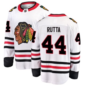 Men's Jan Rutta Chicago Blackhawks Breakaway Away Jersey - White