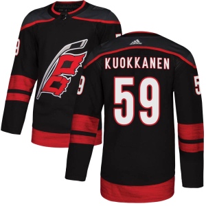 Men's Janne Kuokkanen Carolina Hurricanes Authentic Alternate Jersey - Black