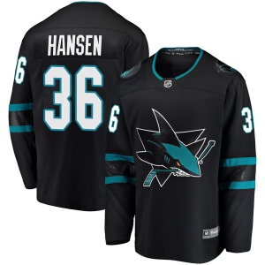 Men's Jannik Hansen San Jose Sharks Breakaway Alternate Jersey - Black