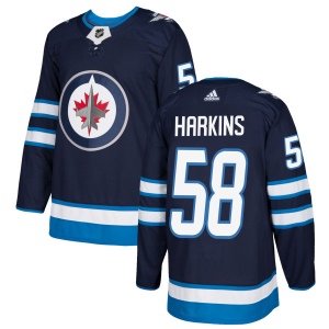 Men's Jansen Harkins Winnipeg Jets Authentic Jersey - Navy