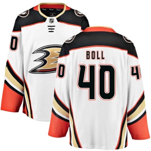 Men's Jared Boll Anaheim Ducks Authentic Away Jersey - White