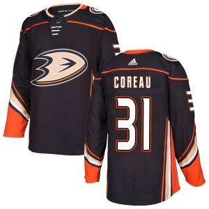 Men's Jared Coreau Anaheim Ducks Authentic Home Jersey - Black