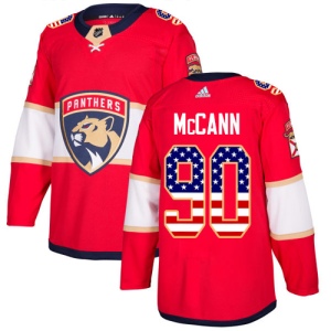 Men's Jared McCann Florida Panthers Authentic USA Flag Fashion Jersey - Red