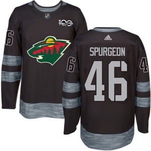 Men's Jared Spurgeon Minnesota Wild Authentic 1917-2017 100th Anniversary Jersey - Black