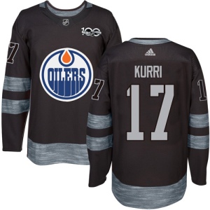 Men's Jari Kurri Edmonton Oilers Authentic 1917-2017 100th Anniversary Jersey - Black