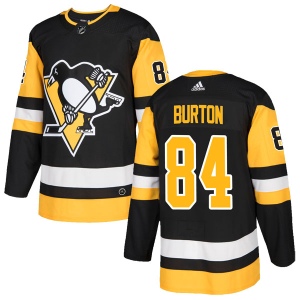 Men's Jarrett Burton Pittsburgh Penguins Authentic Home Jersey - Black