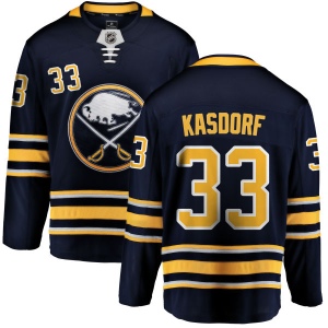 Men's Jason Kasdorf Buffalo Sabres Home Breakaway Jersey - Blue