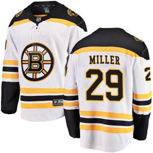 Men's Jay Miller Boston Bruins Breakaway Away Jersey - White