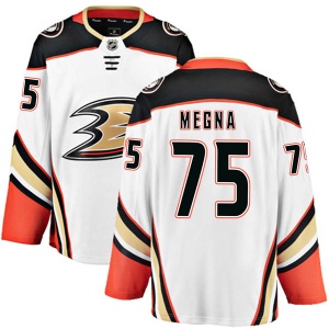 Men's Jaycob Megna Anaheim Ducks Authentic Away Jersey - White