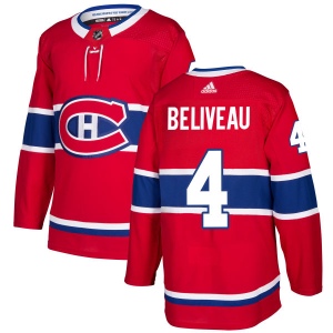 Men's Jean Beliveau Montreal Canadiens Authentic Jersey - Red