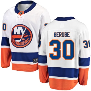 Men's Jean-Francois Berube New York Islanders Breakaway Away Jersey - White