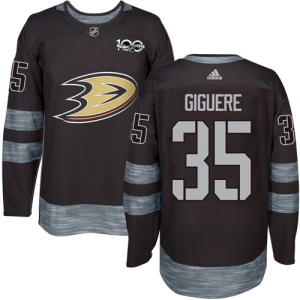 Men's Jean-Sebastien Giguere Anaheim Ducks Authentic 1917-2017 100th Anniversary Jersey - Black