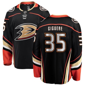 Men's Jean-Sebastien Giguere Anaheim Ducks Authentic Home Jersey - Black