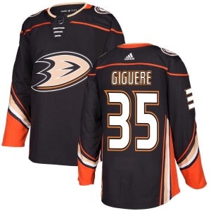 Men's Jean-Sebastien Giguere Anaheim Ducks Authentic Jersey - Black