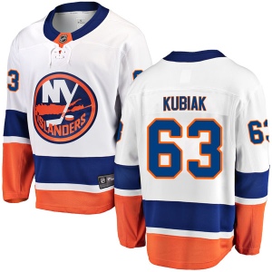 Men's Jeff Kubiak New York Islanders Breakaway Away Jersey - White