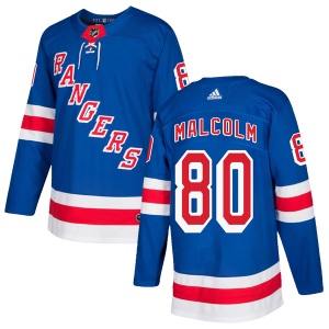 Men's Jeff Malcolm New York Rangers Authentic Home Jersey - Royal Blue