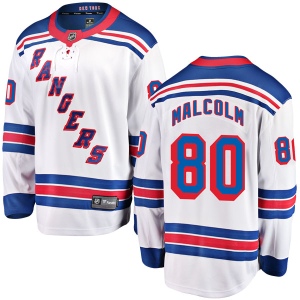 Men's Jeff Malcolm New York Rangers Breakaway Away Jersey - White