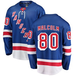 Men's Jeff Malcolm New York Rangers Breakaway Home Jersey - Blue