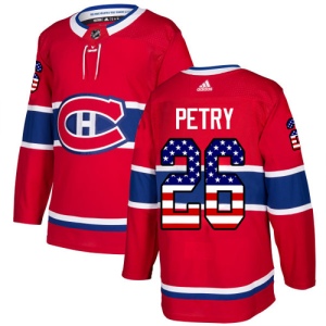 Men's Jeff Petry Montreal Canadiens Authentic USA Flag Fashion Jersey - Red