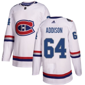 Men's Jeremiah Addison Montreal Canadiens Authentic 2017 100 Classic Jersey - White