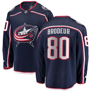 Men's Jeremy Brodeur Columbus Blue Jackets Breakaway Home Jersey - Navy