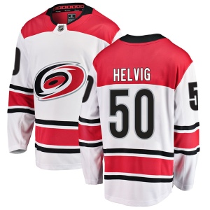 Men's Jeremy Helvig Carolina Hurricanes Breakaway Away Jersey - White