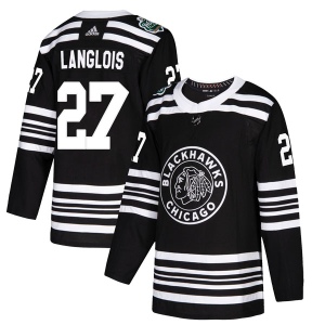 Men's Jeremy Langlois Chicago Blackhawks Authentic 2019 Winter Classic Jersey - Black