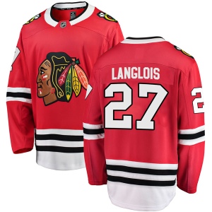 Men's Jeremy Langlois Chicago Blackhawks Breakaway Home Jersey - Red