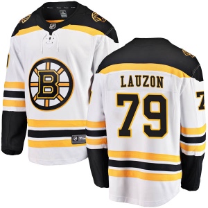 Men's Jeremy Lauzon Boston Bruins Breakaway Away Jersey - White