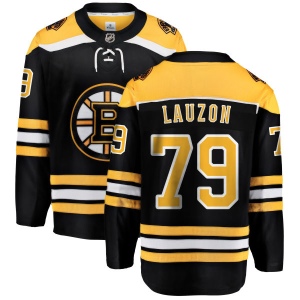 Men's Jeremy Lauzon Boston Bruins Home Breakaway Jersey - Black