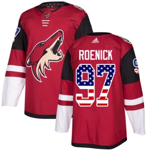 Men's Jeremy Roenick Arizona Coyotes Authentic USA Flag Fashion Jersey - Red