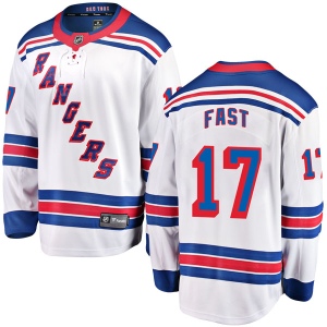 Men's Jesper Fast New York Rangers Breakaway Away Jersey - White