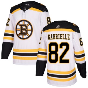 Men's Jesse Gabrielle Boston Bruins Authentic Away Jersey - White