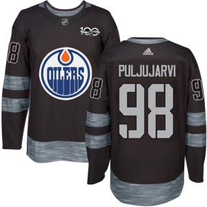 Men's Jesse Puljujarvi Edmonton Oilers Authentic 1917-2017 100th Anniversary Jersey - Black