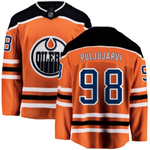 Men's Jesse Puljujarvi Edmonton Oilers Home Breakaway Jersey - Orange