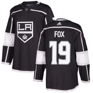 Men's Jim Fox Los Angeles Kings Authentic Home Jersey - Black