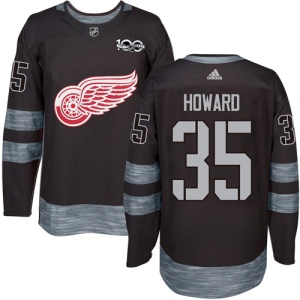 Men's Jimmy Howard Detroit Red Wings Authentic 1917-2017 100th Anniversary Jersey - Black