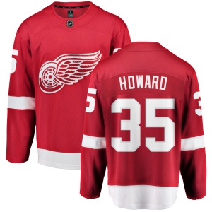 Men's Jimmy Howard Detroit Red Wings Home Breakaway Jersey - Red