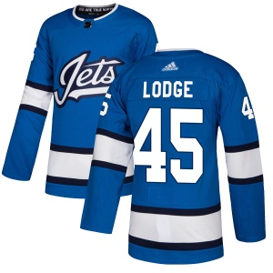 Men's Jimmy Lodge Winnipeg Jets Authentic Alternate Jersey - Blue