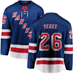 Men's Jimmy Vesey New York Rangers Home Breakaway Jersey - Blue