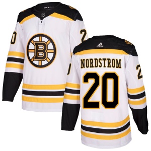 Men's Joakim Nordstrom Boston Bruins Authentic Away Jersey - White