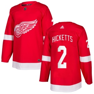 Men's Joe Hicketts Detroit Red Wings Authentic Home Jersey - Red