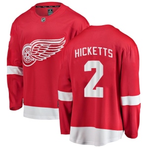 Men's Joe Hicketts Detroit Red Wings Breakaway Home Jersey - Red