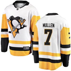 Men's Joe Mullen Pittsburgh Penguins Breakaway Away Jersey - White